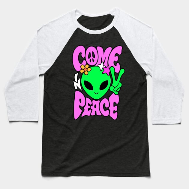 Come in Peace Baseball T-Shirt by dreambeast.co